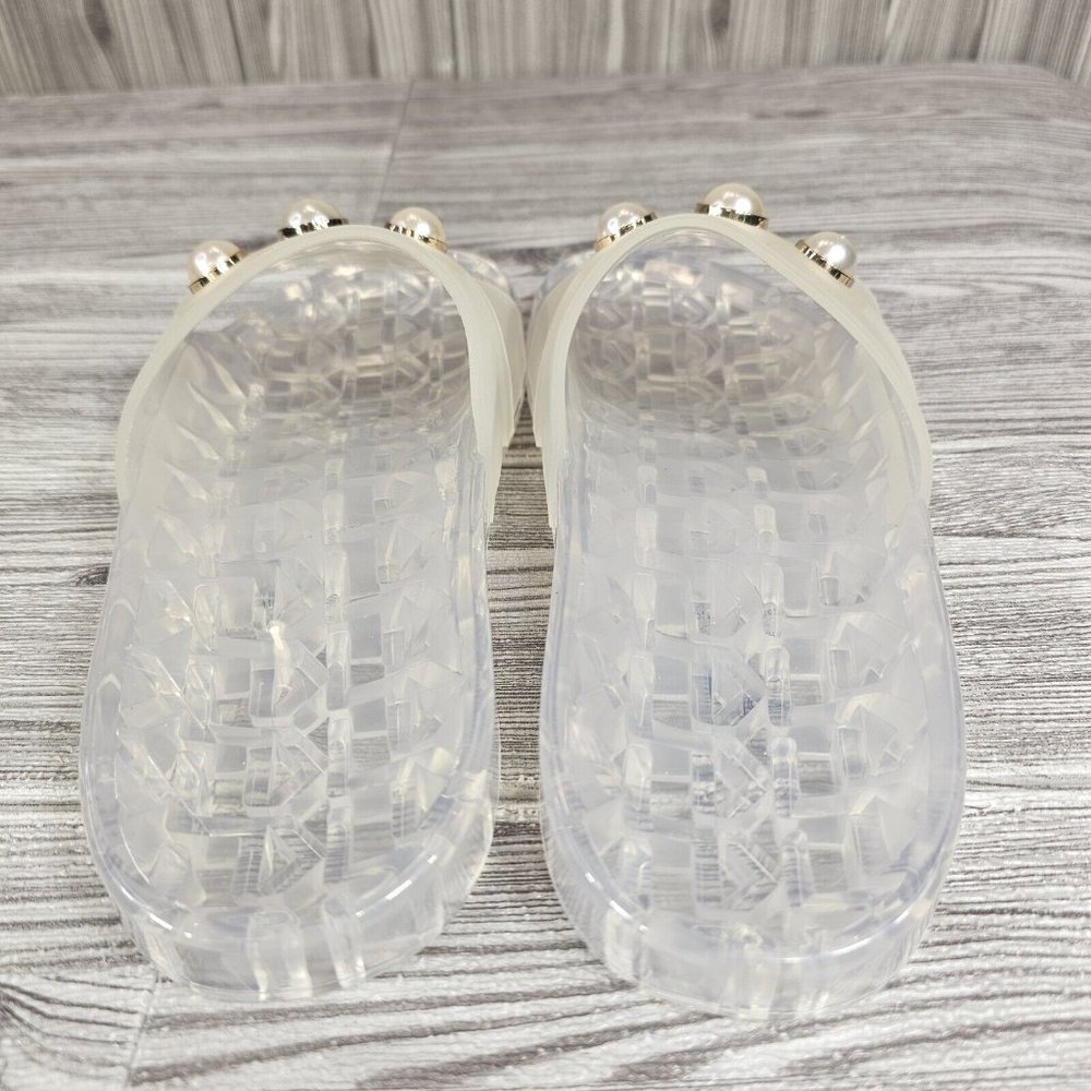 KARL LAGERFELD TulaRubberPool Slide Sandals Transparent Clear-Women's Size 7 NEW - Picture 3 of 15